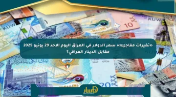 «تغيرات مفاجئة» سعر الدولار في العراق اليوم الأحد 29 يونيو 2025 مقابل الدينار العراقي؟